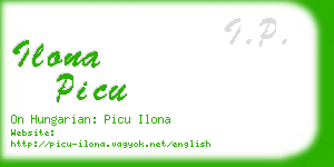 ilona picu business card